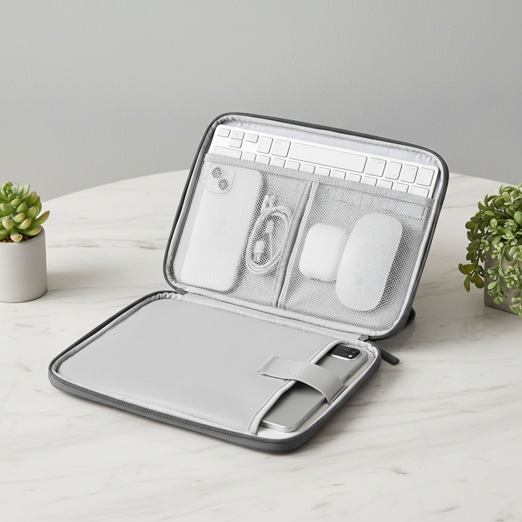 Stylish & Multi-Compartment Storage Sleeve – 10-13” Tablets